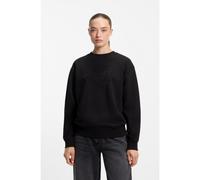 HUGO Felpa relaxed fit in cotone con logo in strass - Style Danicey, 50570917 Nero L