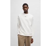HUGO Felpa relaxed fit in terry di cotone con logo stampato - Style Dapocrew, 50525892 Bianco L
