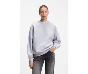 HUGO Felpa relaxed fit in terry di cotone con stampe grafiche - Style Classic Crew_B_4, 50566576 Grigio chiaro M