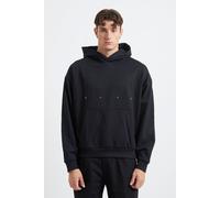 HUGO Felpa Uomo con Cappuccio Stampa Ballerina Oversize e Cotone Rigenerativo MODELLO 5997 - Nero / L