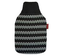 Hugo Frosch Borsa dell'acqua calda classica, 1,8 l, prodotta in Germania, con rivestimento in maglia a zig-zag, grande, a prova di perdite e inodore, durevole e lavabile