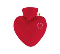 HUGO FROSCH borsa dell'acqua calda cuore 1,0l copertura in velluto ros