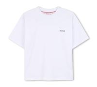 HUGO G00444 Maglietta da ragazzo, Bianco, 4 anni