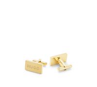 HUGO Gemelli rettangolari con finitura spazzolata e logo inciso - Style E-CLASSIC2-CUF, 50565308 Color oro pz.