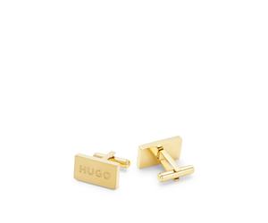 HUGO Gemelli rettangolari con finitura spazzolata e logo inciso - Style E-CLASSIC2-CUF, 50565308 Color oro pz.