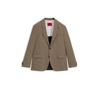 HUGO Giacca con fit moderno in twill elasticizzato con fodera interna integrale - Style Karlo243X, 50538431 Marrone chiaro 56