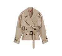 HUGO Giacca corta stile trench in cotone e lino - Style Aclunda-1-W, 50557208 Beige 44