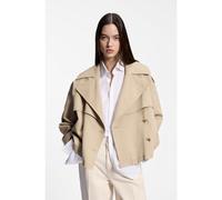 HUGO Giacca corta stile trench in cotone e lino - Style Aclunda-1-W, 50557208 Beige 48