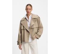 HUGO Giacca corta stile trench in cotone e lino - Style Aclunda-1-W, 50557208 Beige 50