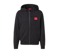 HUGO Felpa con zip Daple212 con cappuccio in terry di cotone, etichetta logo Nero XXL