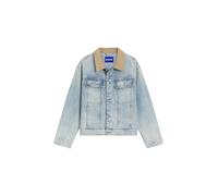 HUGO Giacca relaxed fit in cotone con colletto in velluto a coste - Style Erlo, 50563343 Celeste S