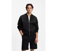 HUGO Giacca in misto cotone con righe ricamate - Style Dromzip, 50562828 Nero M