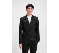 HUGO Giacca slim fit in popeline di misto lana elasticizzato - Style Henry244F1X, 50537779 Nero 98