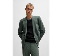 HUGO Giacca slim fit in popeline di misto lana elasticizzato - Style Henry244F1X, 50537779 Verde 50