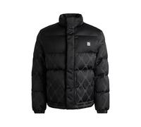 HUGO Giacca trapuntata impermeabile da uomo Balto2411 con motivo jacquard, Nero , L