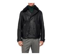 Hugo - Giacca Uomo in Pelle Doppiopetto Nero - - Jackets - Uomo - Nero - S