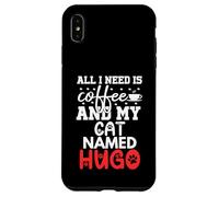 Hugo Gifts All I Need Is Coffee Cat Named Hugo Custodia per iPhone XS Max