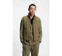 HUGO Gilet con impunture verticali e dettaglio logo - Style Breno2611, 50552653 Oliva XL