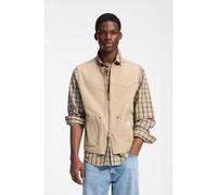 HUGO Gilet con zip in tela di cotone elasticizzato - Style Bridgeley263W1, 50563942 Beige S