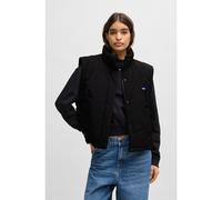 HUGO Gilet idrorepellente con etichetta con logo blu - Style Falisa-1_B, 50510558 Nero XL