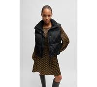 HUGO Gilet idrorepellente con motivo jacquard a catena tipico del marchio - Style Fantasia-1, 50523208 Nero S