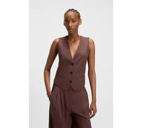 HUGO Gilet regular fit in tessuto elasticizzato - Style Aumara-2, 50545278 Marrone scuro 42
