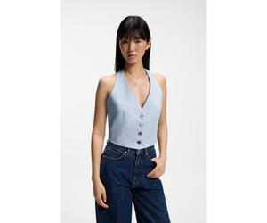 HUGO Gilet slim fit scollato sul retro - Style Anuna, 50558155 Celeste 42