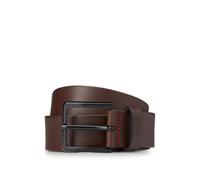 HUGO Cintura in pelle italiana con passante con logo impresso - Style Gionio_Sz40, 50385358 Marrone scuro 95