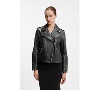 HUGO Giubbotto biker straight fit in pelle con zip - Style Lujana, 50551255 Nero XL