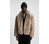 HUGO Giubbotto corto relaxed fit in pelliccia sintetica - Style Bryan2541, 50546592 Marrone chiaro S