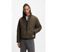 HUGO Giubbotto idrorepellente con impunture a rombi - Style Boco2541, 50546664 Marrone scuro L