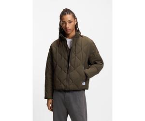 HUGO Giubbotto idrorepellente con impunture a rombi - Style Boco2541, 50546664 Marrone scuro L