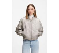 HUGO Giubbotto idrorepellente con impunture a rombi - Style Fulan-3, 50563191 Grigio chiaro XL