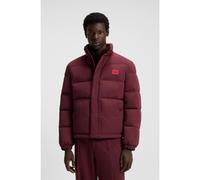 HUGO Giubbotto imbottito idrorepellente con toppa con logo - Style Balto2541, 50547887 Rosso scuro S