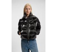 HUGO Giubbotto imbottito lucidissimo con targhetta con logo in silicone - Style Fiorella-1_B, 50546368 Nero XL