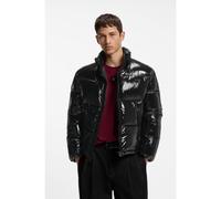 HUGO Giubbotto imbottito lucido idrorepellente con logo tono su tono - Style Baltos2641, 50574159 Nero XXL