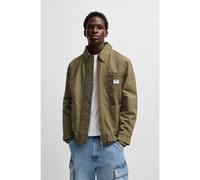 HUGO Giubbotto imbottito relaxed fit in cotone con dettagli a coste - Style Boster2511, 50535395 Oliva M