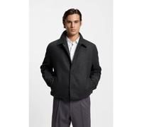 HUGO Giubbotto imbottito stile coach regular fit in misto lana - Style Baks2511, 50534811 Grigio scuro XL