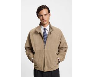 HUGO Giubbotto regular fit in pelle scamosciata - Style Loridge, 50553101 Beige XL