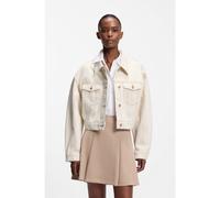 HUGO Giubbotto relaxed fit in denim ecru lavato - Style Gisolia, 50559618 Bianco XL