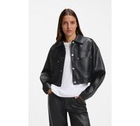 HUGO Giubbotto relaxed fit in similpelle - Style Anilena-1_B, 50563267 Nero 38