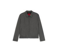 HUGO Giubbotto slim fit in flanella elasticizzata mélange - Style Hellys241F1X, 50547290 Grigio 106