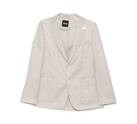 BOSS Blazer slim fit in misto lino con micromotivo - Style C-Hanry-262, 50561902 Beige 48