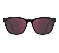 Hugo Hg 1243/s Occhiali Da Sole Uomo Nero Squadrato Grigio 54mm