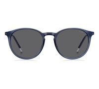 Hugo Hg 1286/s Occhiali Da Sole Uomo Blu Rotondo Grigio 51mm