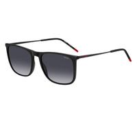 HUGO HG 1319/S 807-9O Men's Square Sunglasses - Black Frame, Dark Grey Gradient Lenses