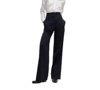 HUGO Pantaloni regular fit a vita alta con gamba svasata - Style Himia, 50516143 Blu scuro 36