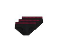 HUGO Slip in cotone elasticizzato con elastico in vita con logo in confezione da tre - Style HIPBR TRIPLET PLANET, 50492378 Nero XS