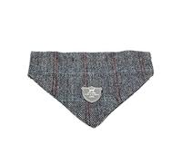 HUGO & HUDSON Bandana per Cani a Spina di Pesce, M, Blu Navy