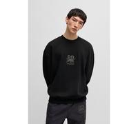 HUGO HUGO x RB Felpa in terry di cotone con logo impercettibile grigio carbonio - Style Dahrain_RB, 50542806 Nero M